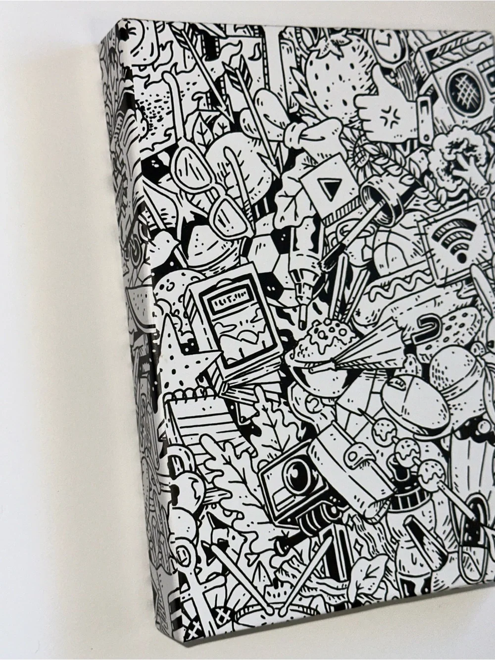 Charcoal Dotted A5 Notebook with Red Elastic Scribbles That Matter